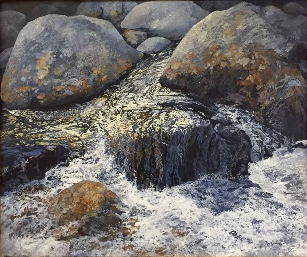 Water on Rocks by Marilyn Corey